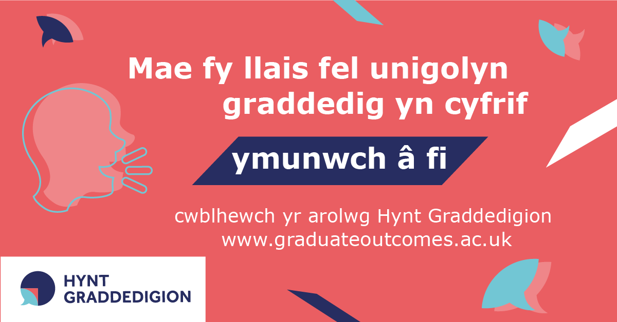 My graduate voice counts image in Welsh for LinkedIn